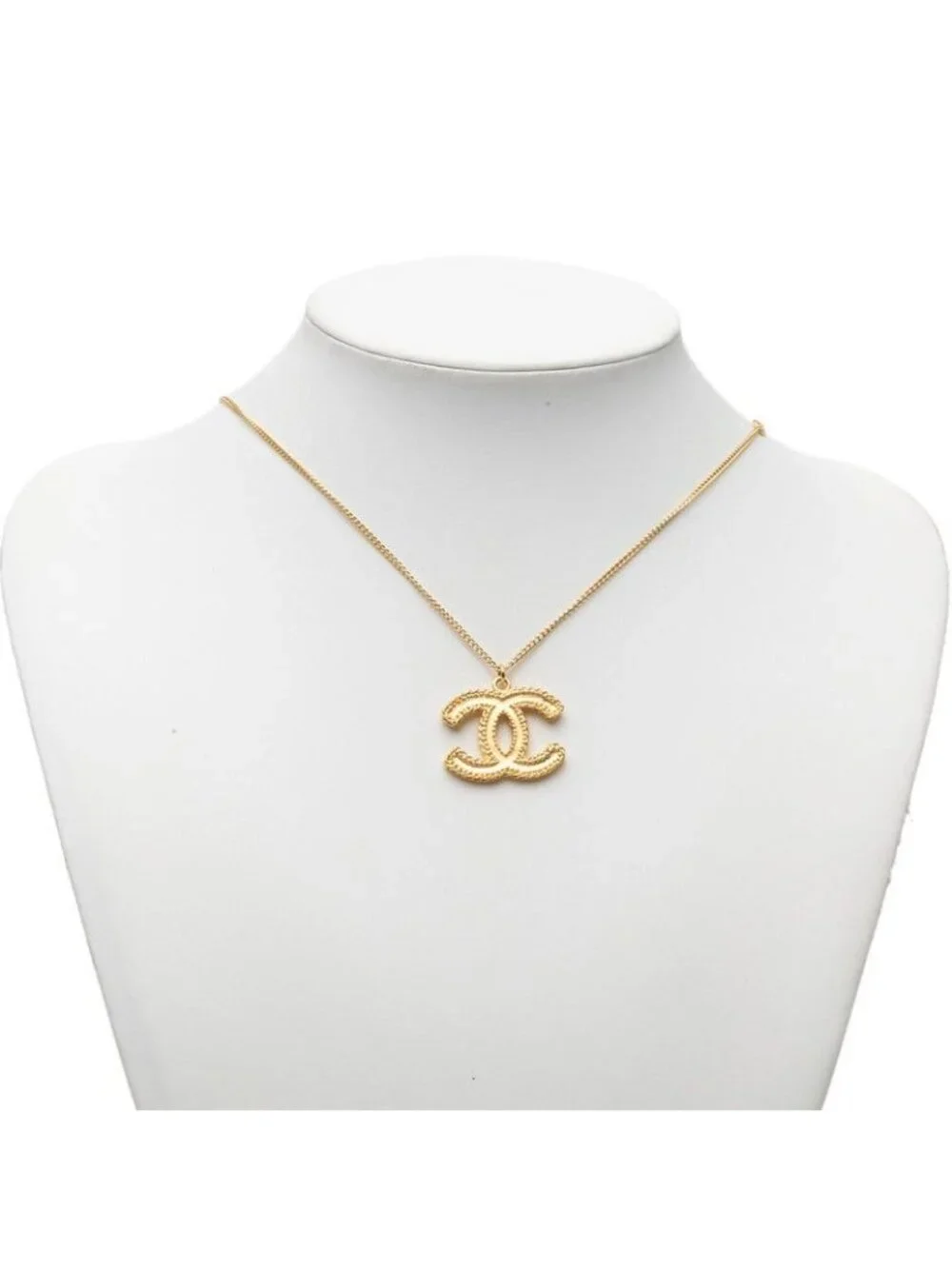 Chanel CC Logo Pendant 14c Gold Plated